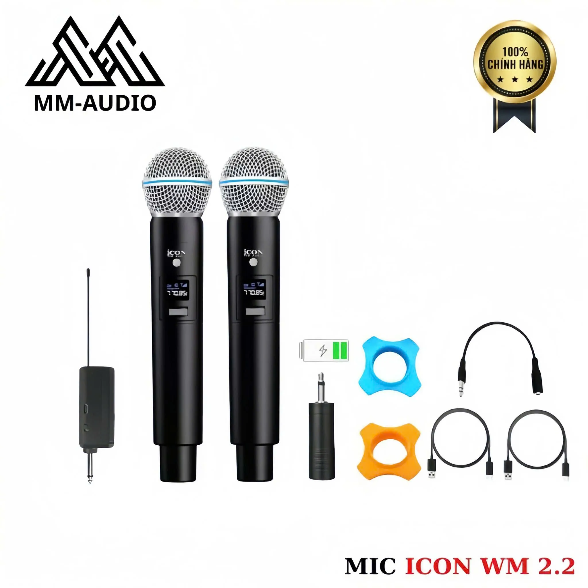 Micro Không Dây iCon WM2.2 ( 2 mic ) Wireless Micro